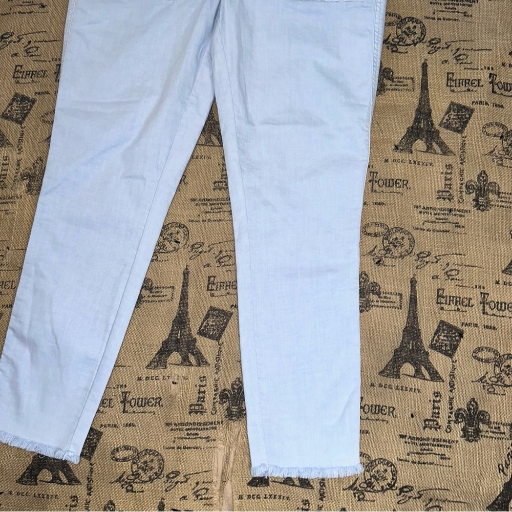 Loft NWT! Light Blue Pockets Skinny Crop Pants  Size 29 - Picture 5 of 16